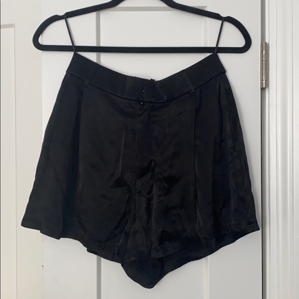 Zara silky black shorts
